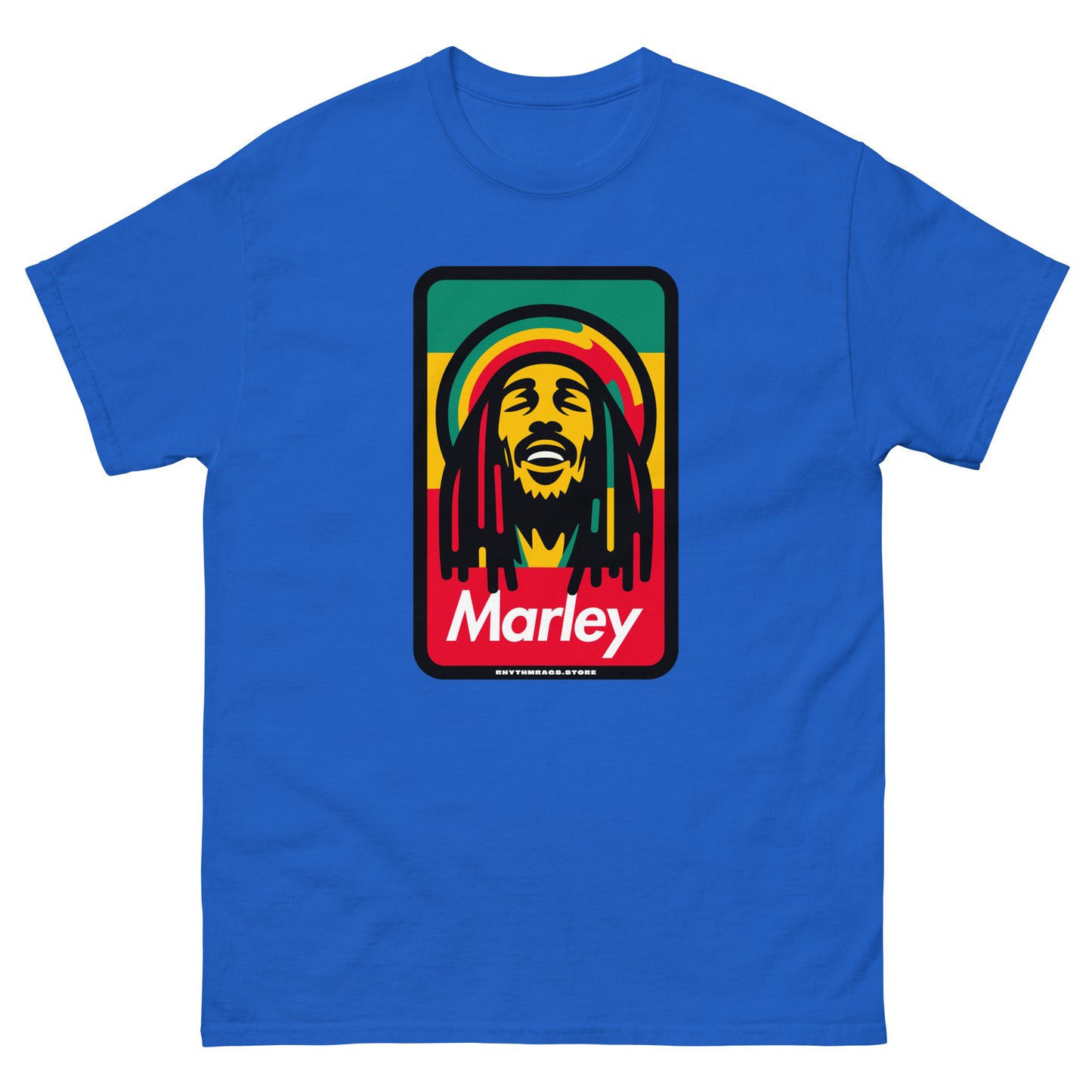 Marley-reggae-t-shirt-sport-royal