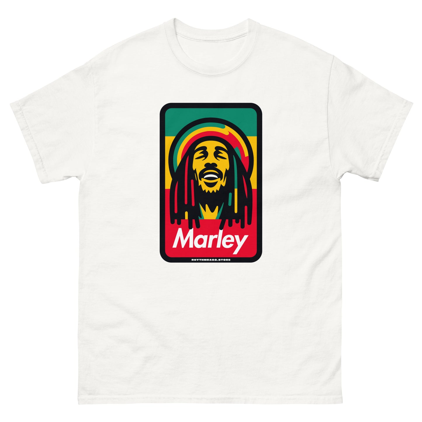 Marley-reggae-t-shirt-white