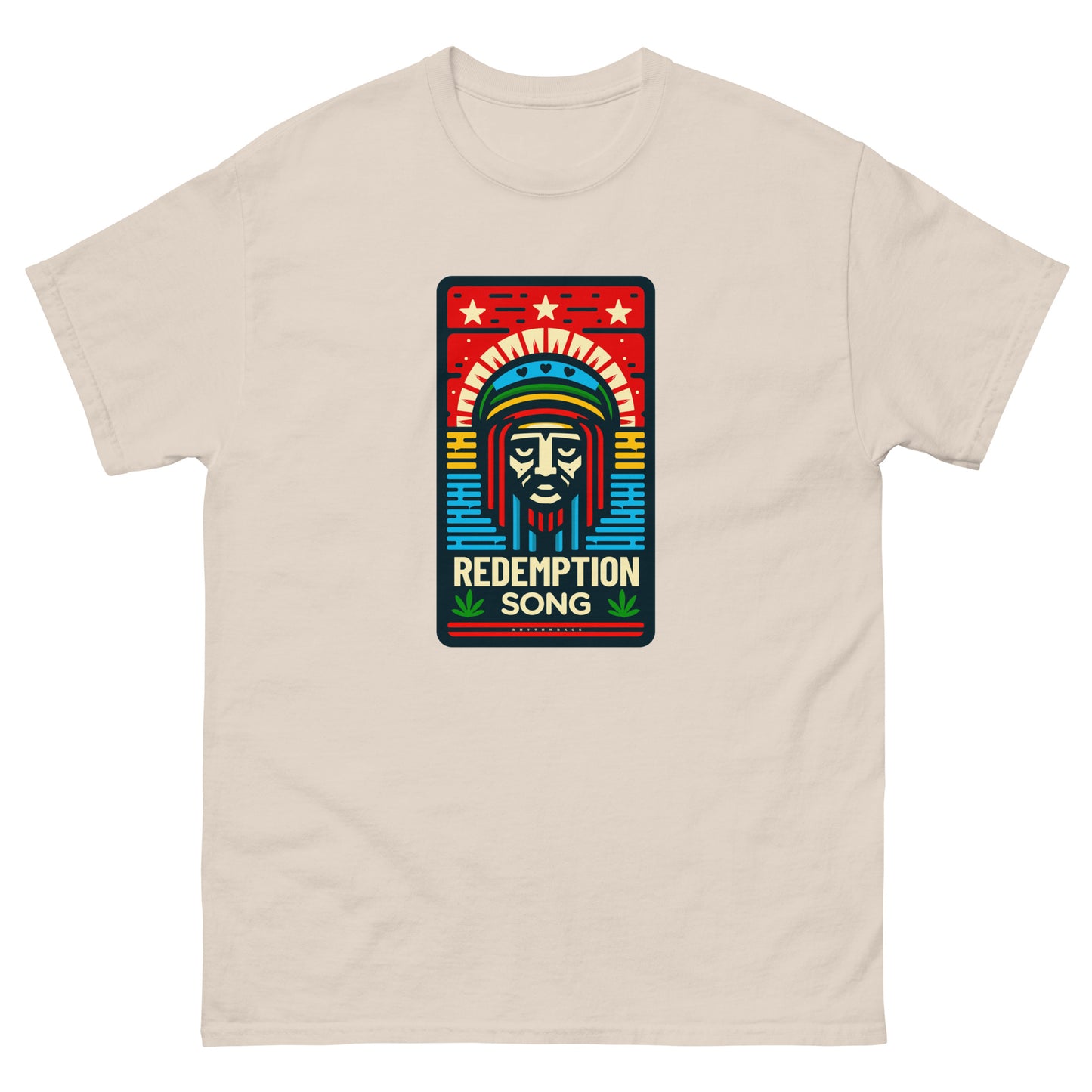 Redemption-song-reggae-t-shirt-natural-front