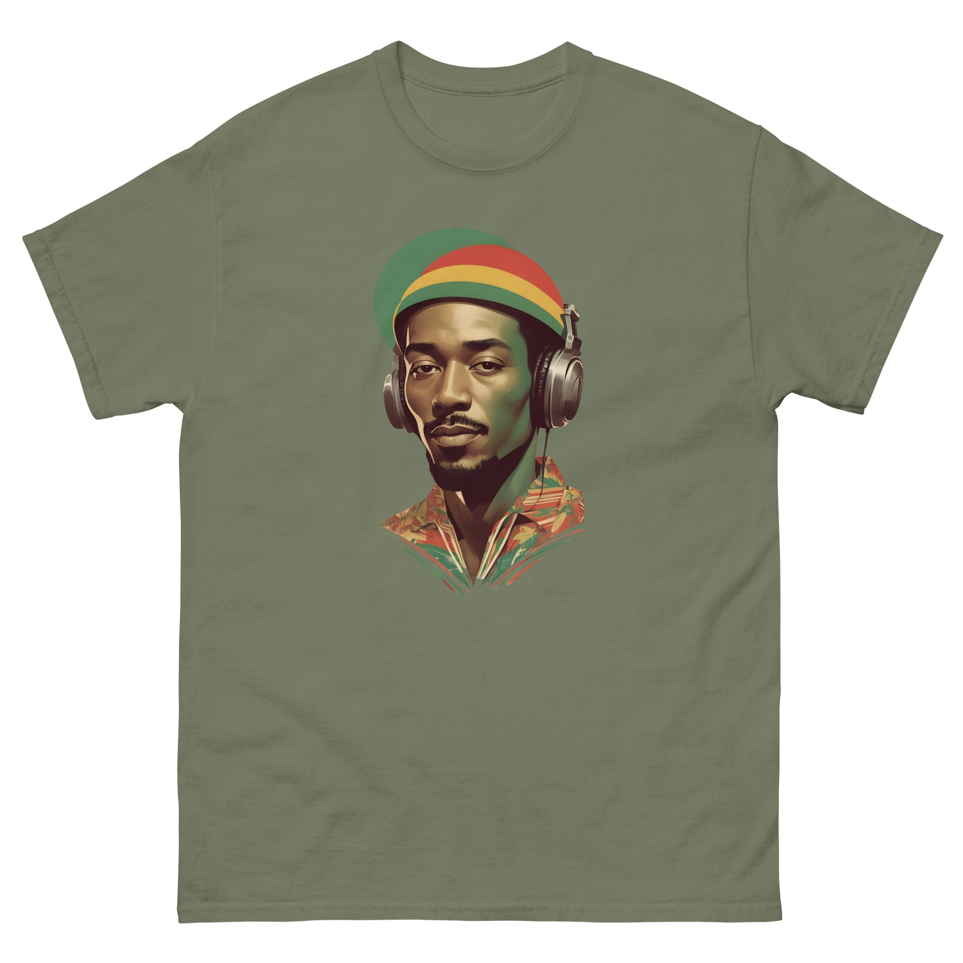 Reggae-legacy-reggae-t-shirt-military-green