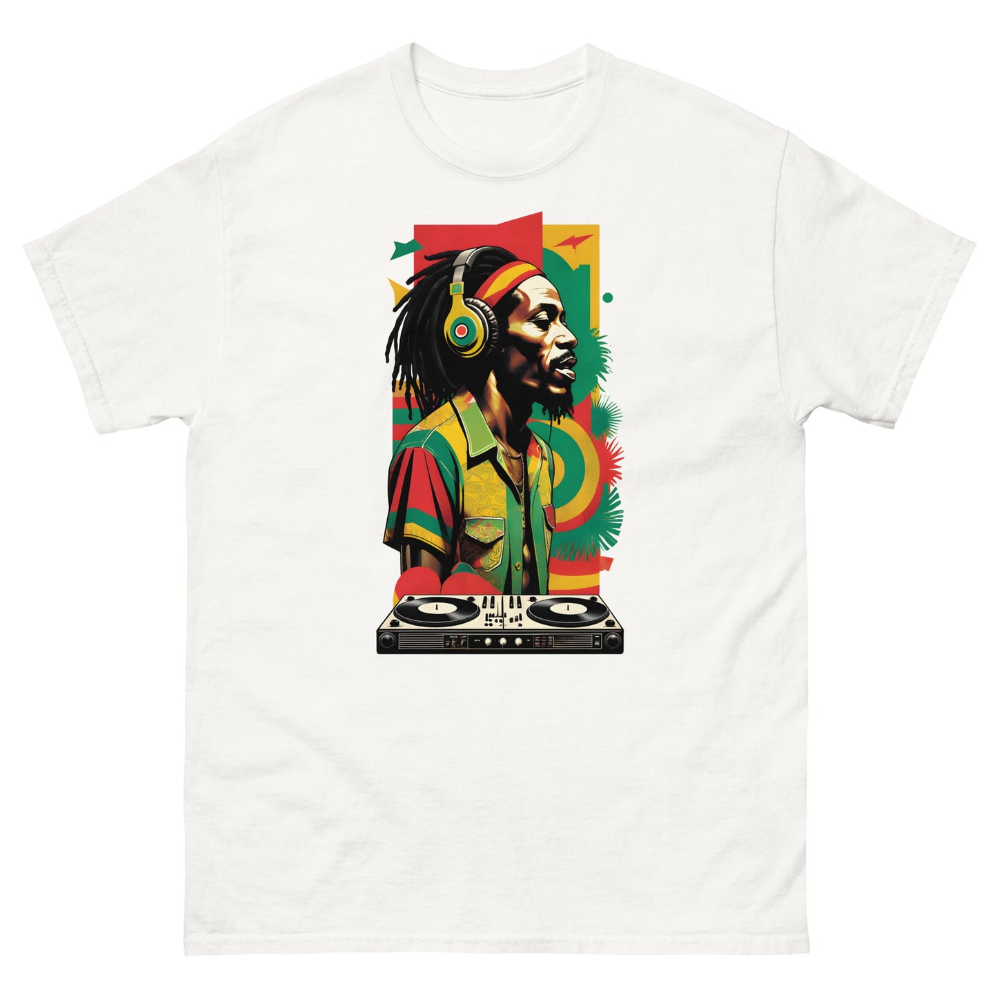 Reggae-record-reggae-t-shirt-white