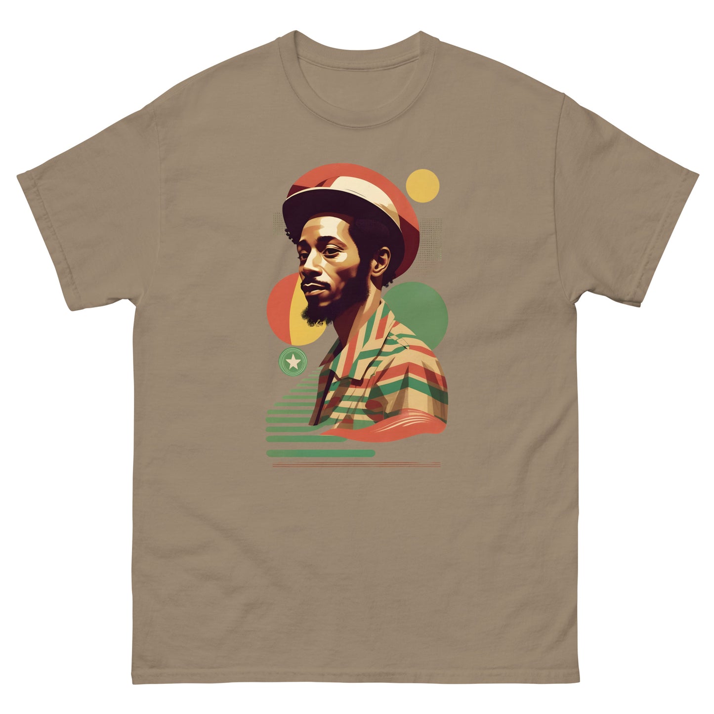 Reggae-retro-reggae-t-shirt-brown-savana