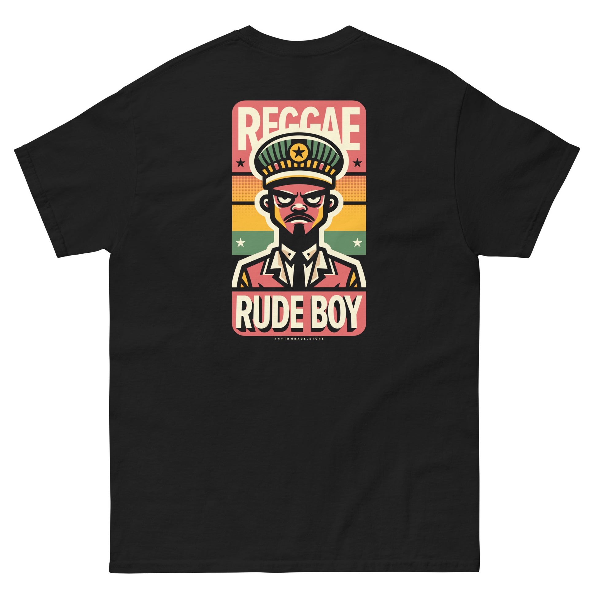 Reggae-rude-boy-reggae-t-shirt-black-back