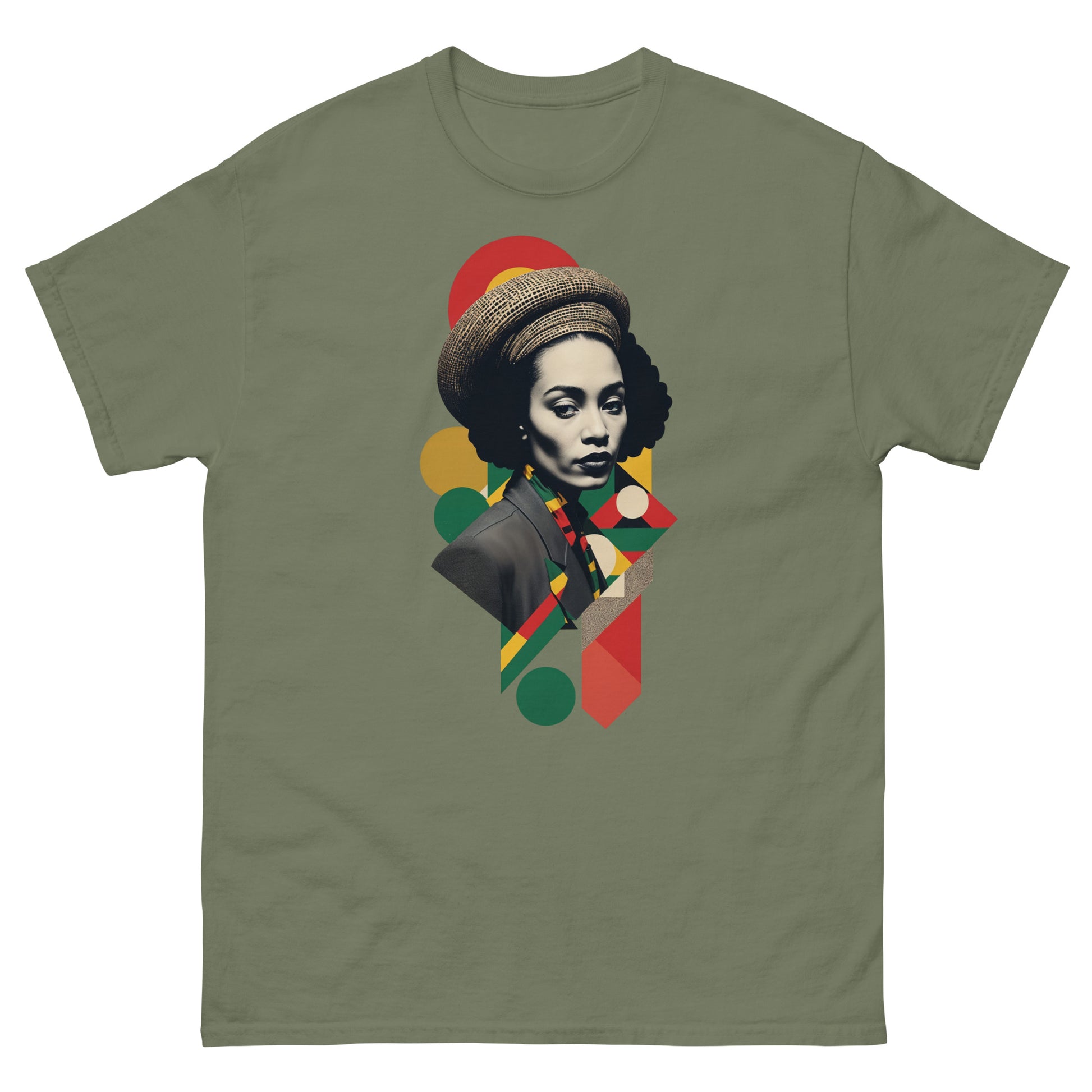 Roots-reggae-t-shirt-military-green