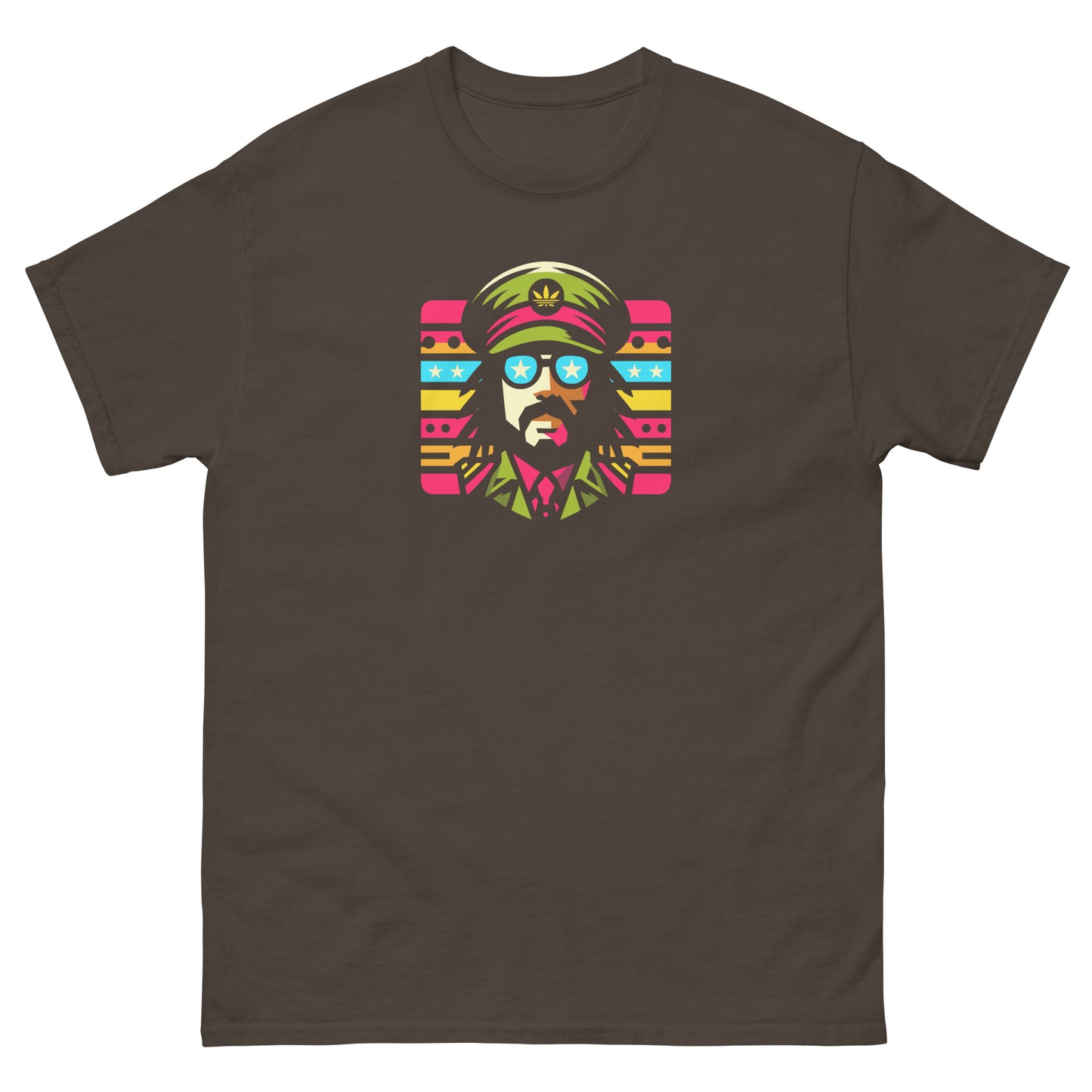 Soul-rebel-reggae-t-shirt-dark-chocolate-front