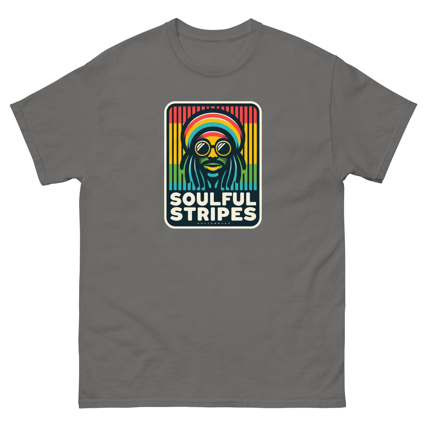 Soulful-stripes_1-reggae-t-shirt-charcoal-front