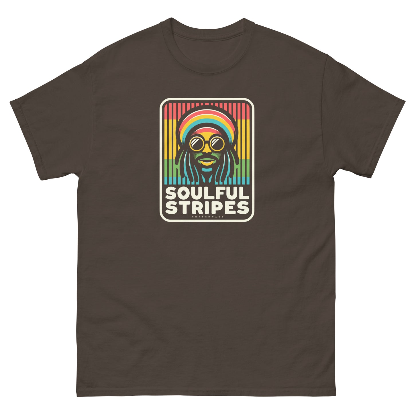 Soulful-stripes_1-reggae-t-shirt-dark-chocolate-front