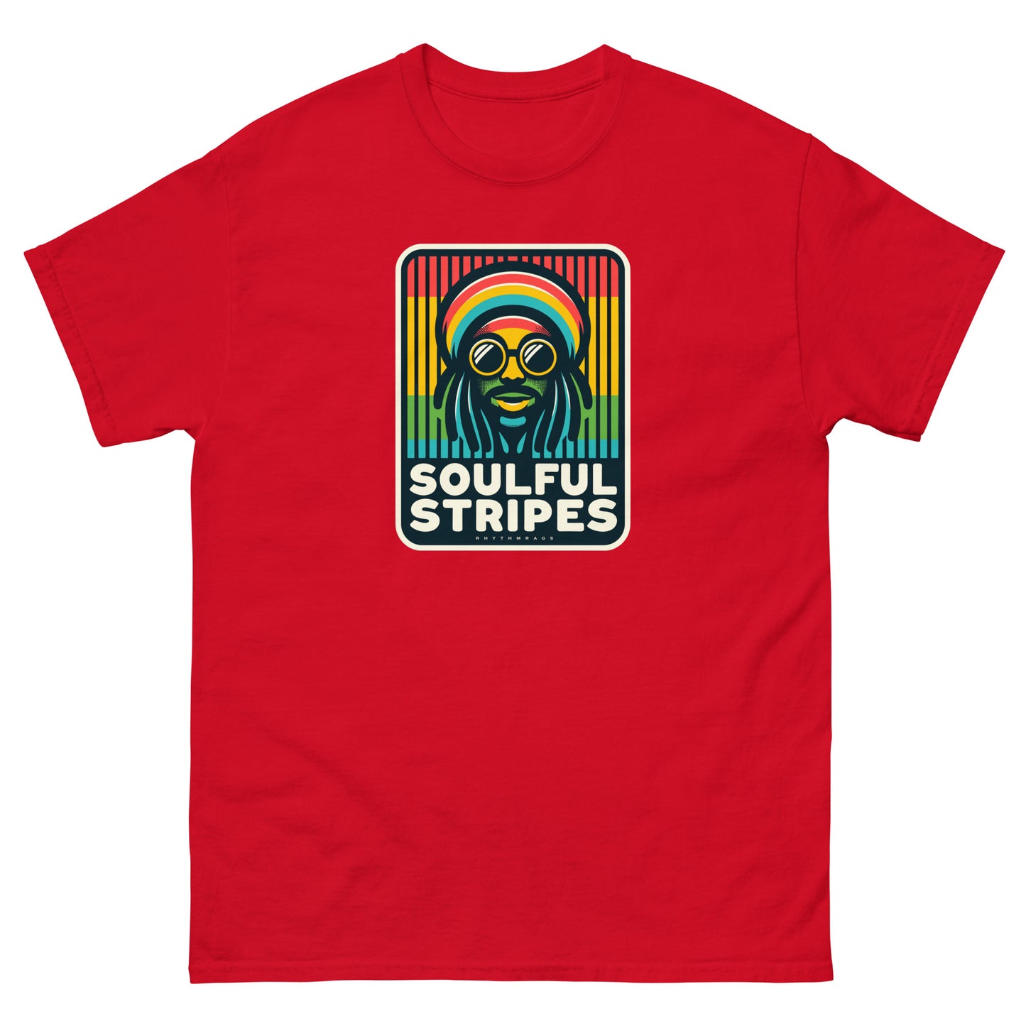 Soulful-stripes_1-reggae-t-shirt-red-front