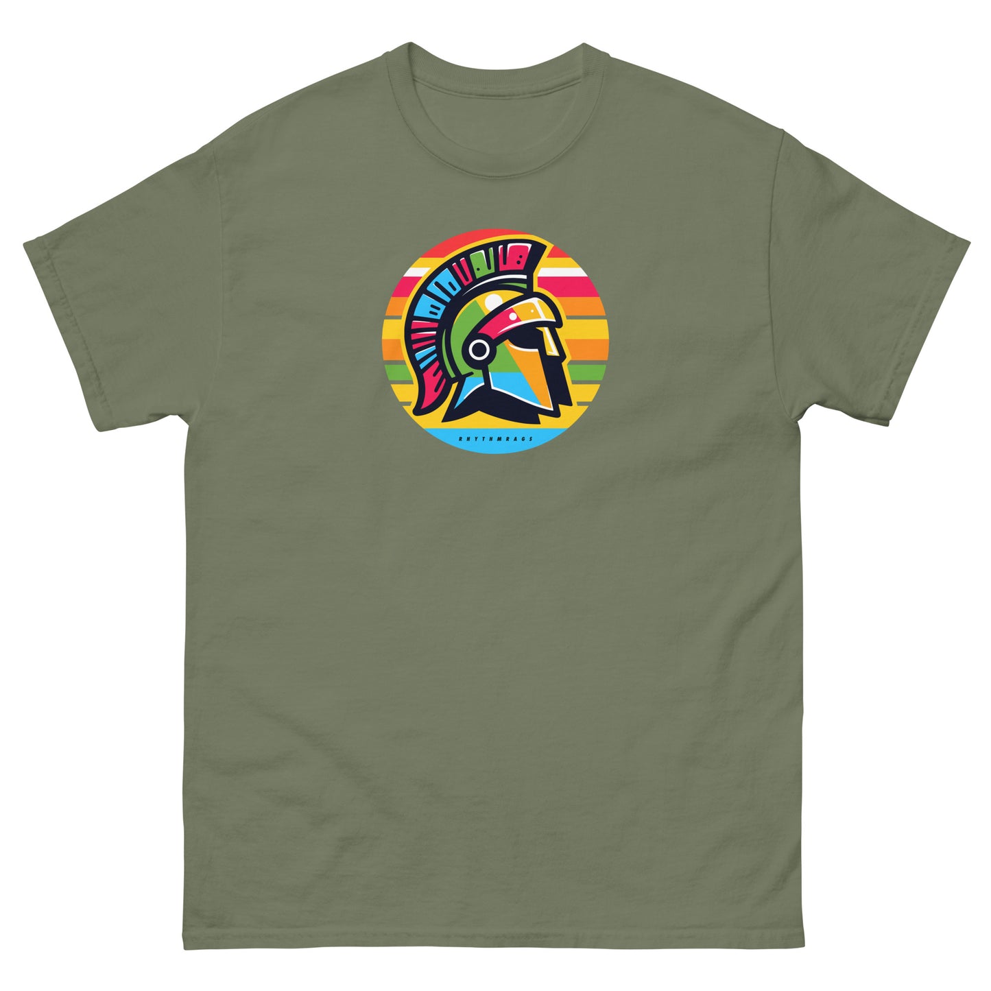 Trojans-reggae-t-shirt-military-green-front
