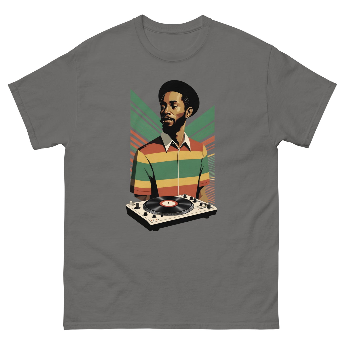 Vintage-groove-reggae-t-shirt-charcoal