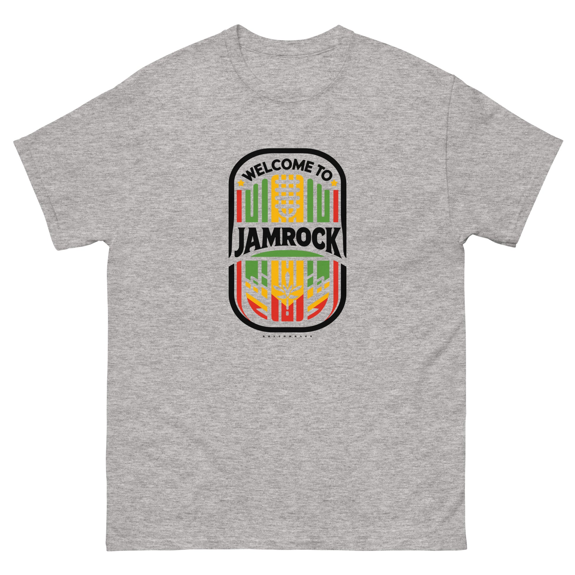 Welcome-to-Jamrock_1-reggae-t-shirt-sport-grey-front