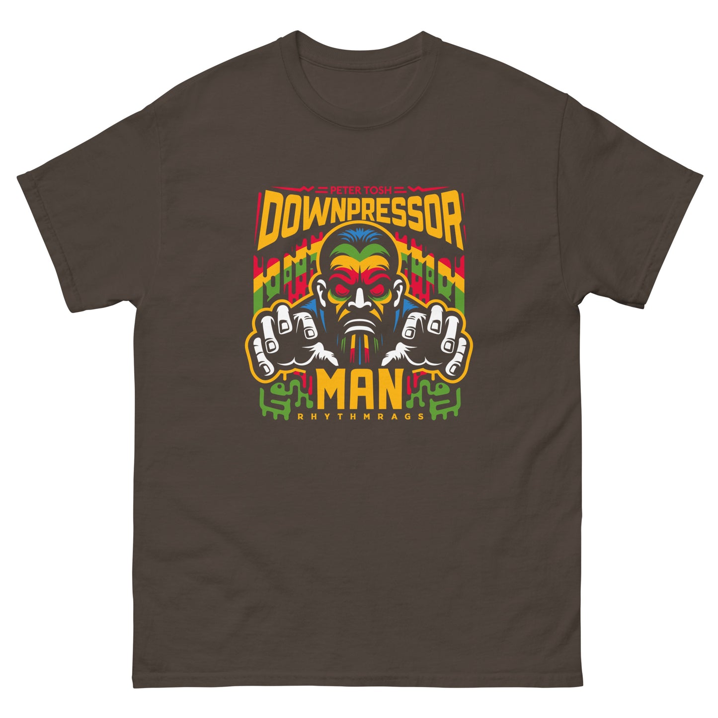 downpressor-man-reggae-t-shirt-dark-chocolate