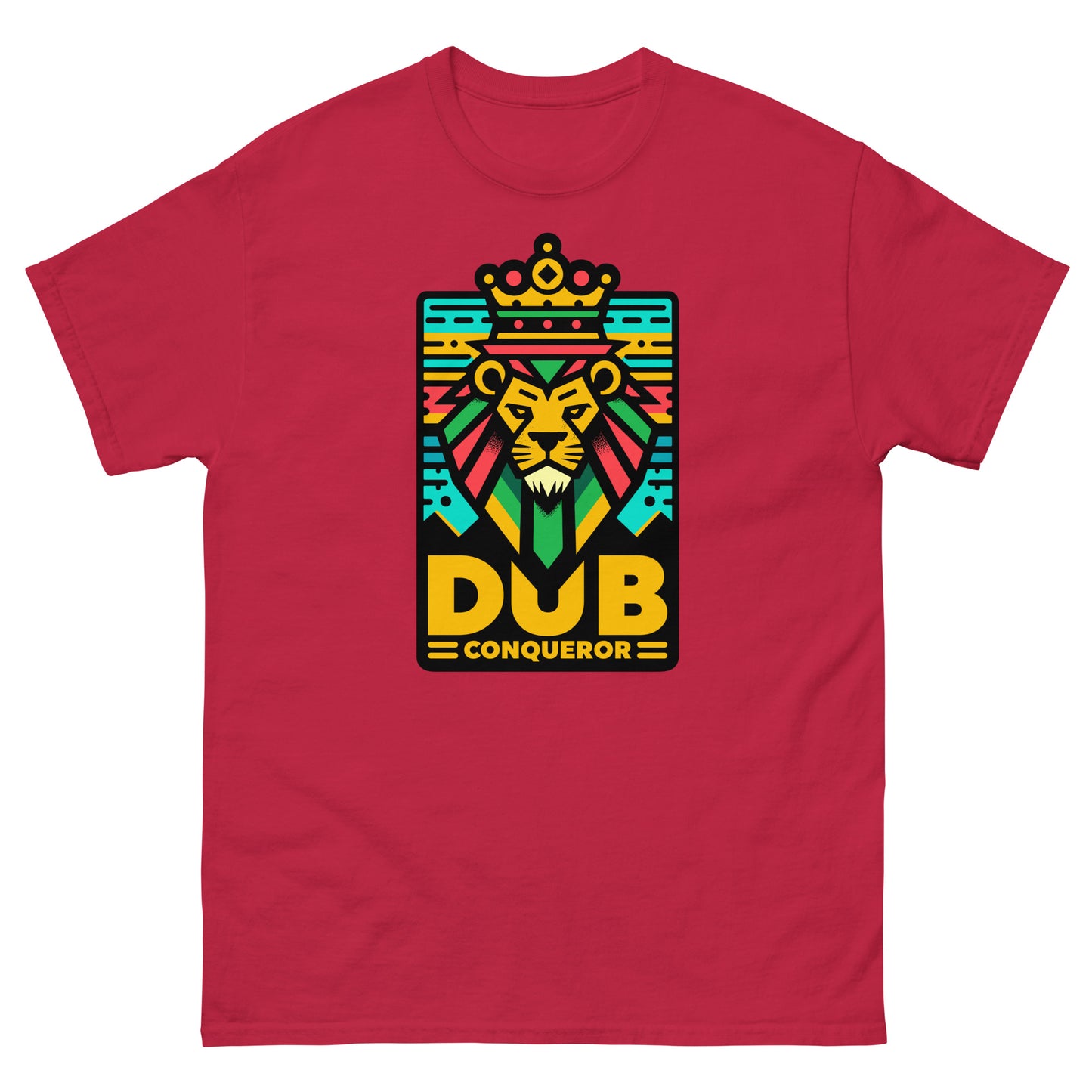 dub-conqueror-reggae-t-shirt-cardinal