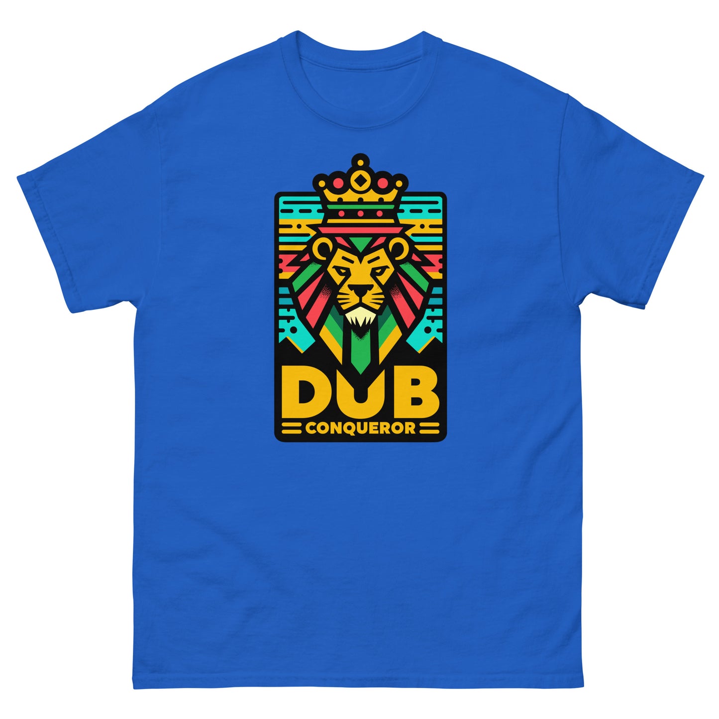 dub-conqueror-reggae-t-shirt-royal