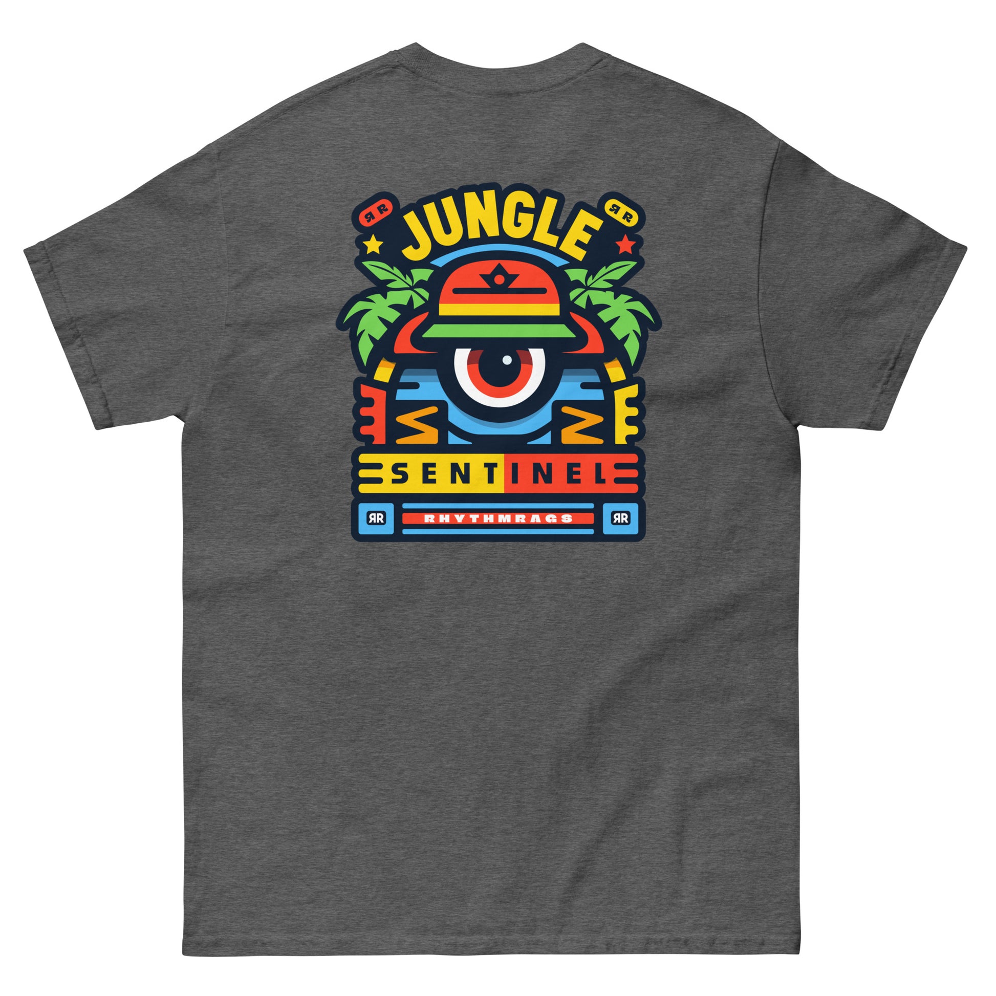 jungle-sentinel-reggae-t-shirt-dark-heather-back