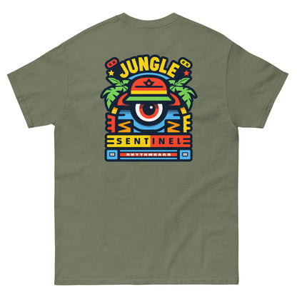 jungle-sentinel-reggae-t-shirt-military-green-back