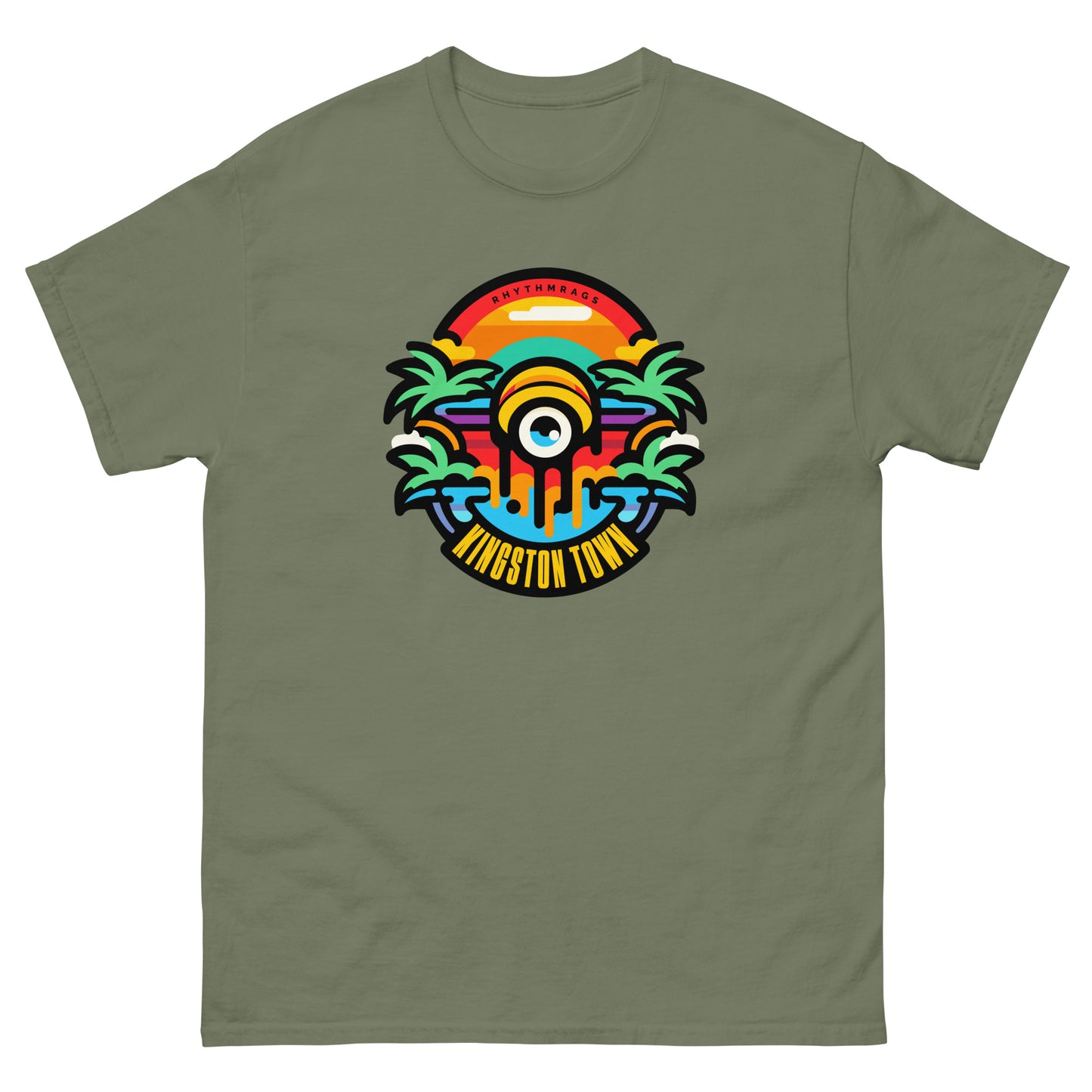 kingston-town-reggae-t-shirt-military-green