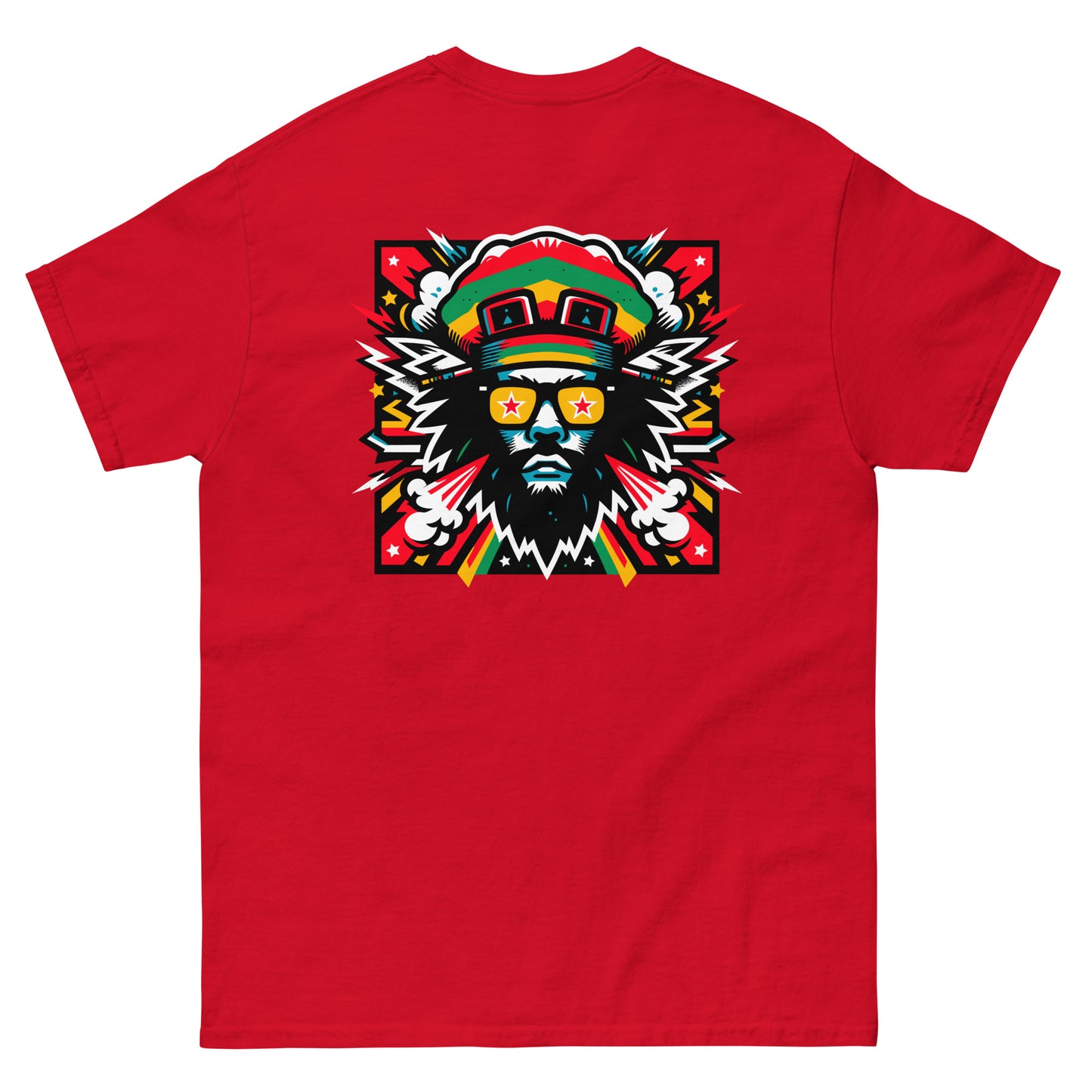 mystic-man-reggae-t-shirt-red-back
