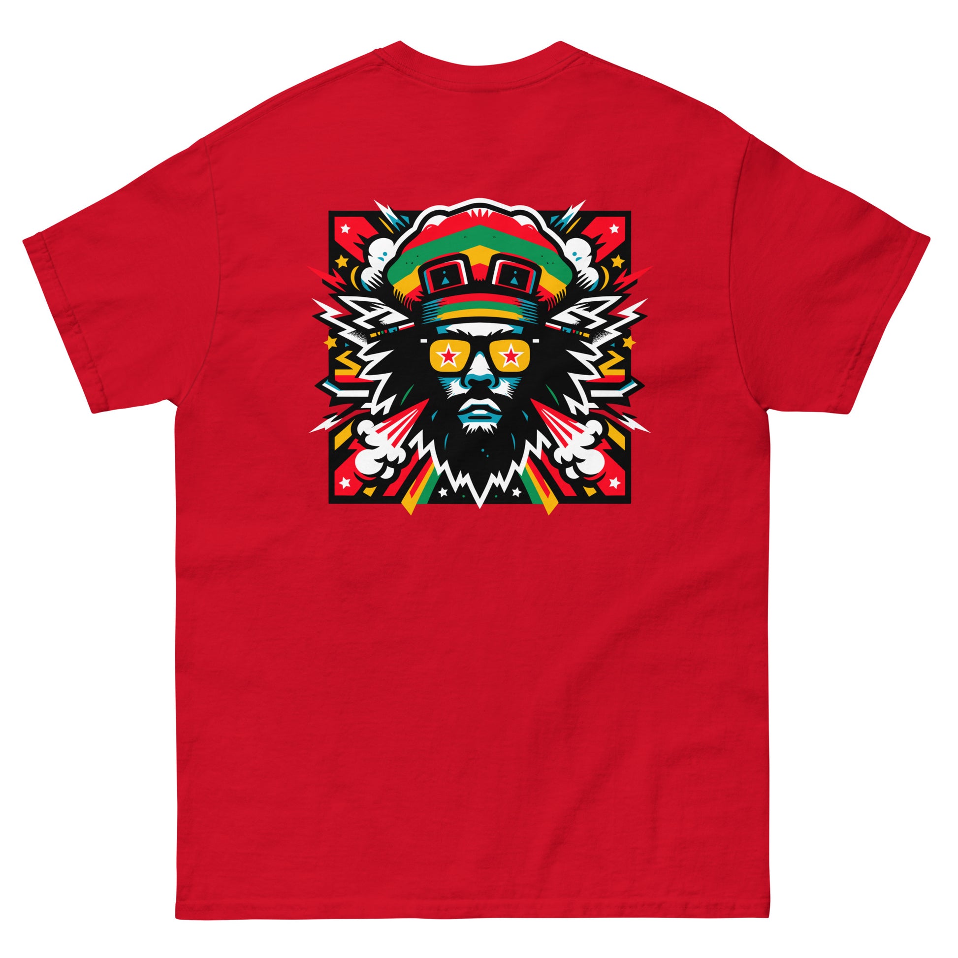 mystic-man-reggae-t-shirt-red-back