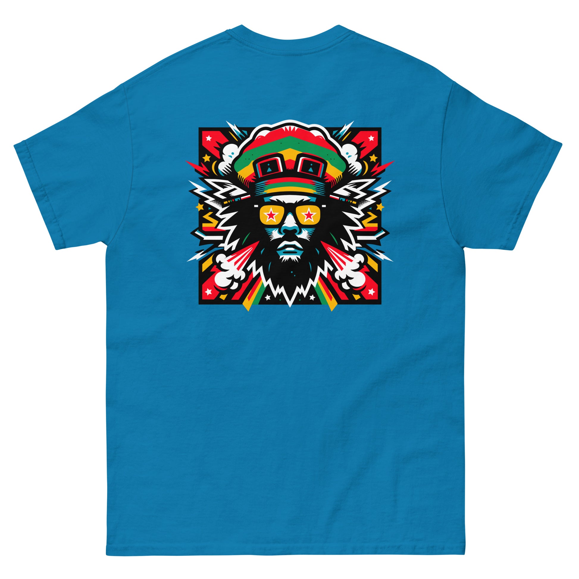 mystic-man-reggae-t-shirt-sapphire-back