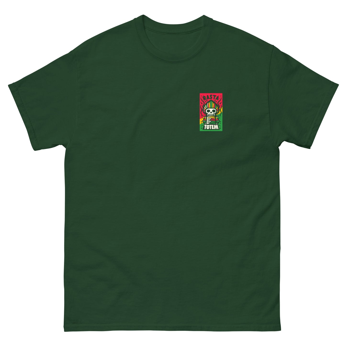rasta-totem-reggae-t-shirt-forest-green-front