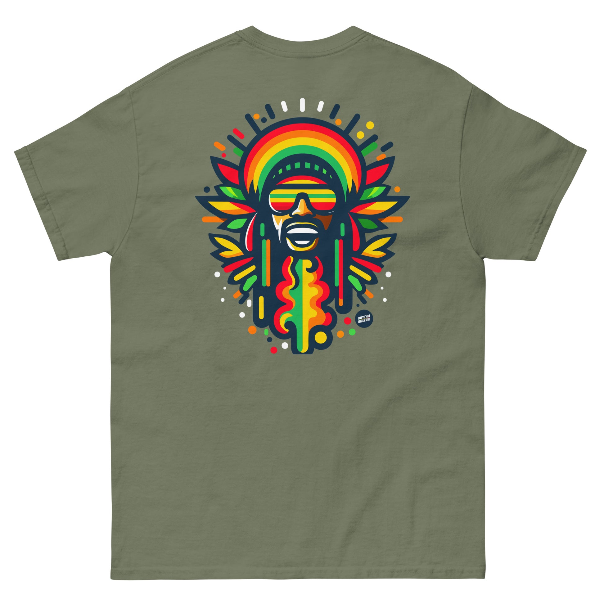 rasta-vibration-reggae-t-shirt-military-green-back