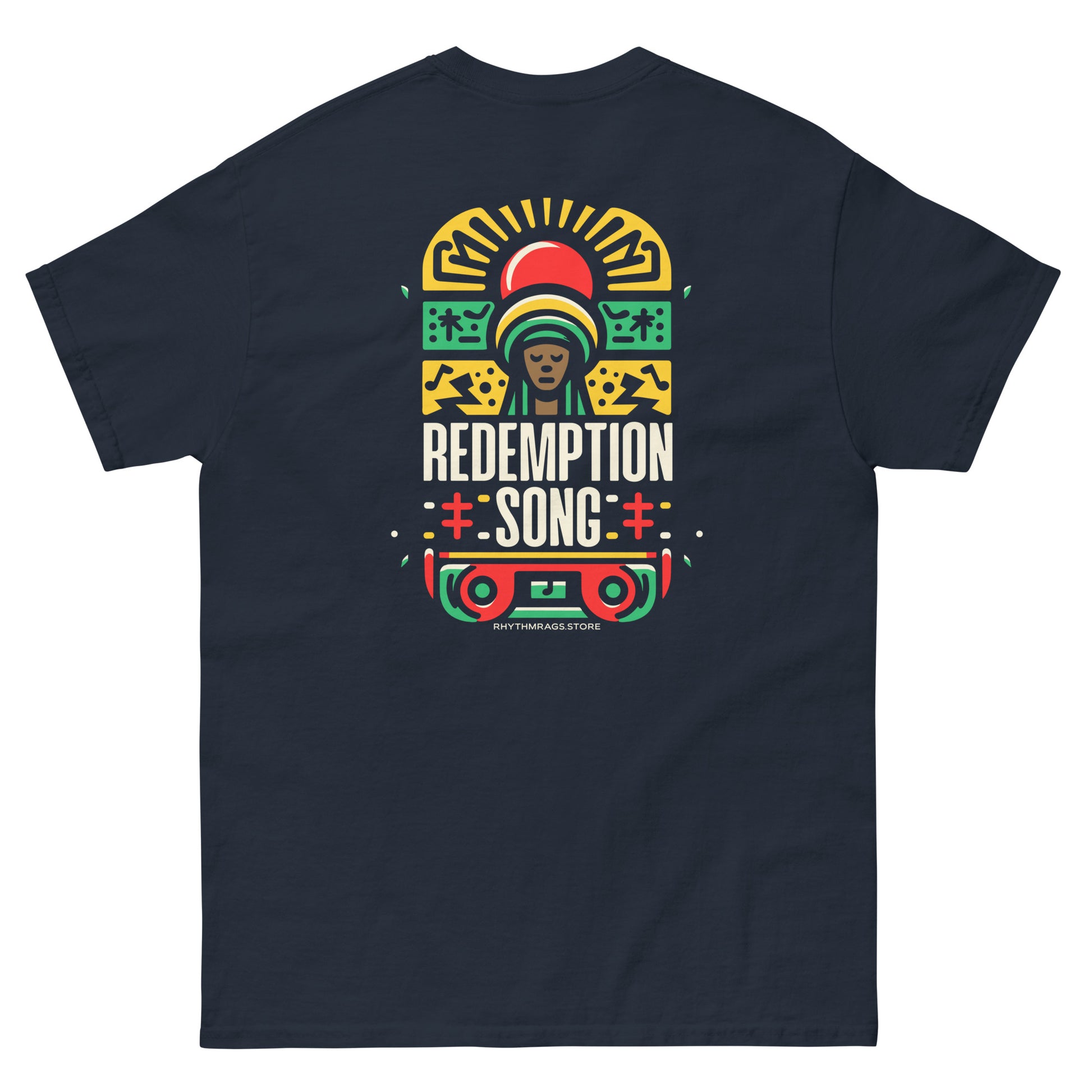 redemption-song-2-reggae-t-shirt-navy-back