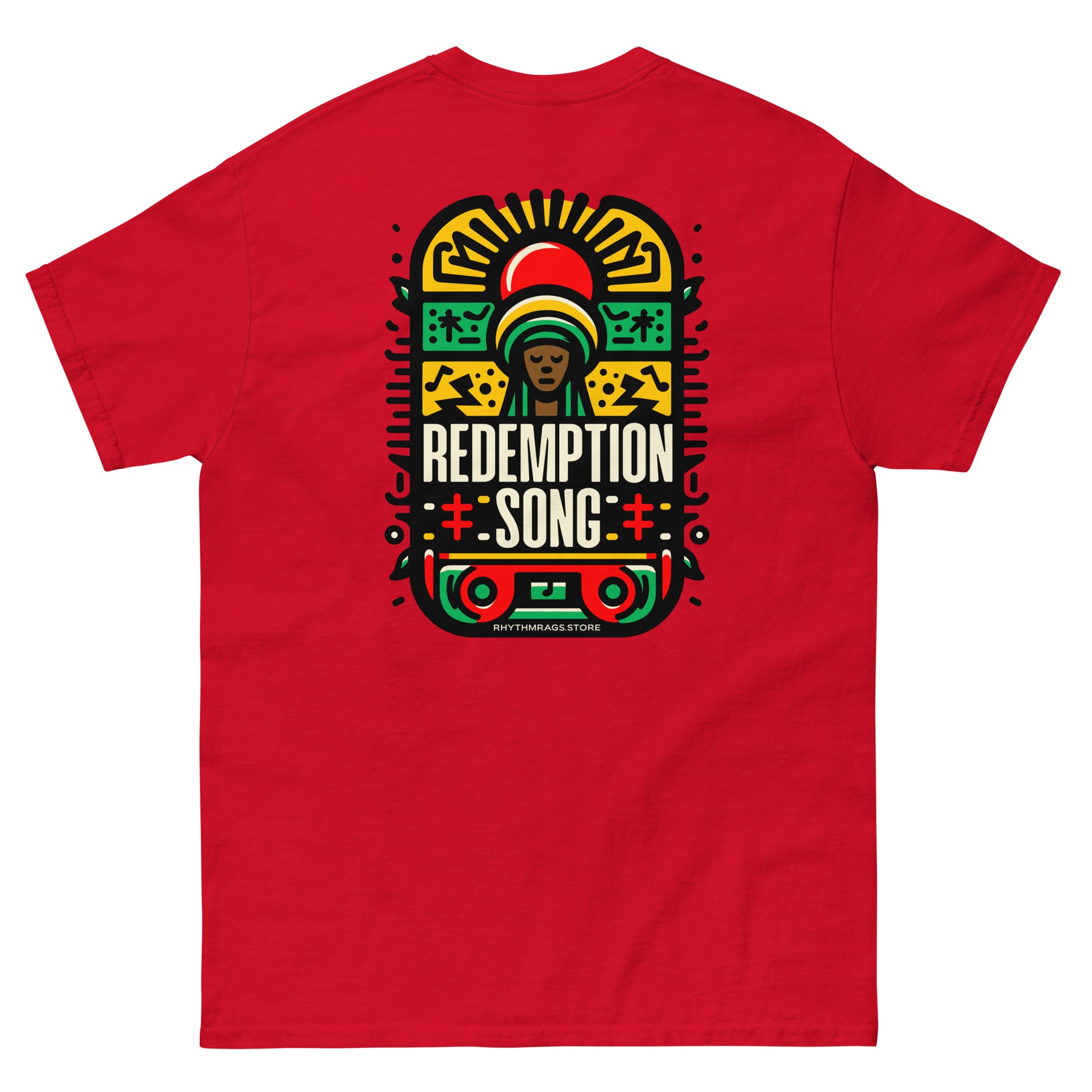 redemption-song-2-reggae-t-shirt-red-back