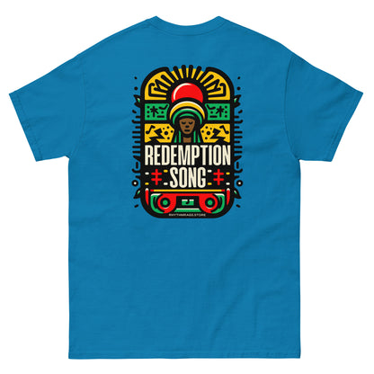 redemption-song-2-reggae-t-shirt-sapphire-back