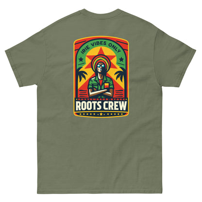 roots-crew-reggae-t-shirt-military-green-back
