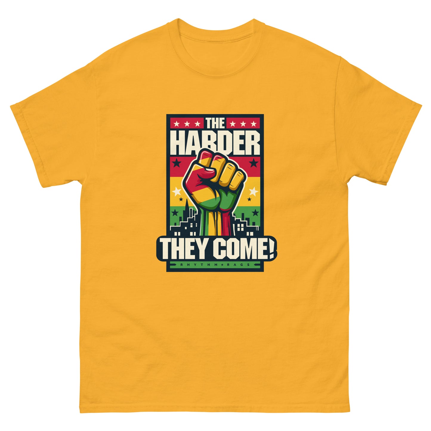 the-harder-they-come-reggae-t-shirt-gold
